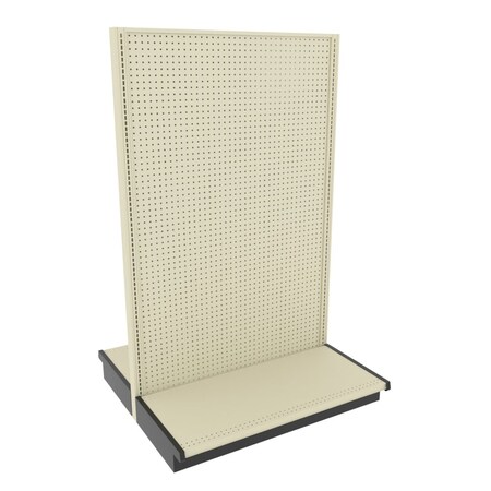 Lozier Gondola Island Display Starter, Platinum Off-White, 48W x 78H x 22D P412V-ST